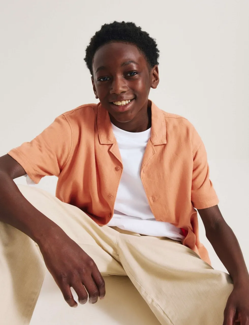 Linen Rich Plain Shirt (6-16 Yrs)