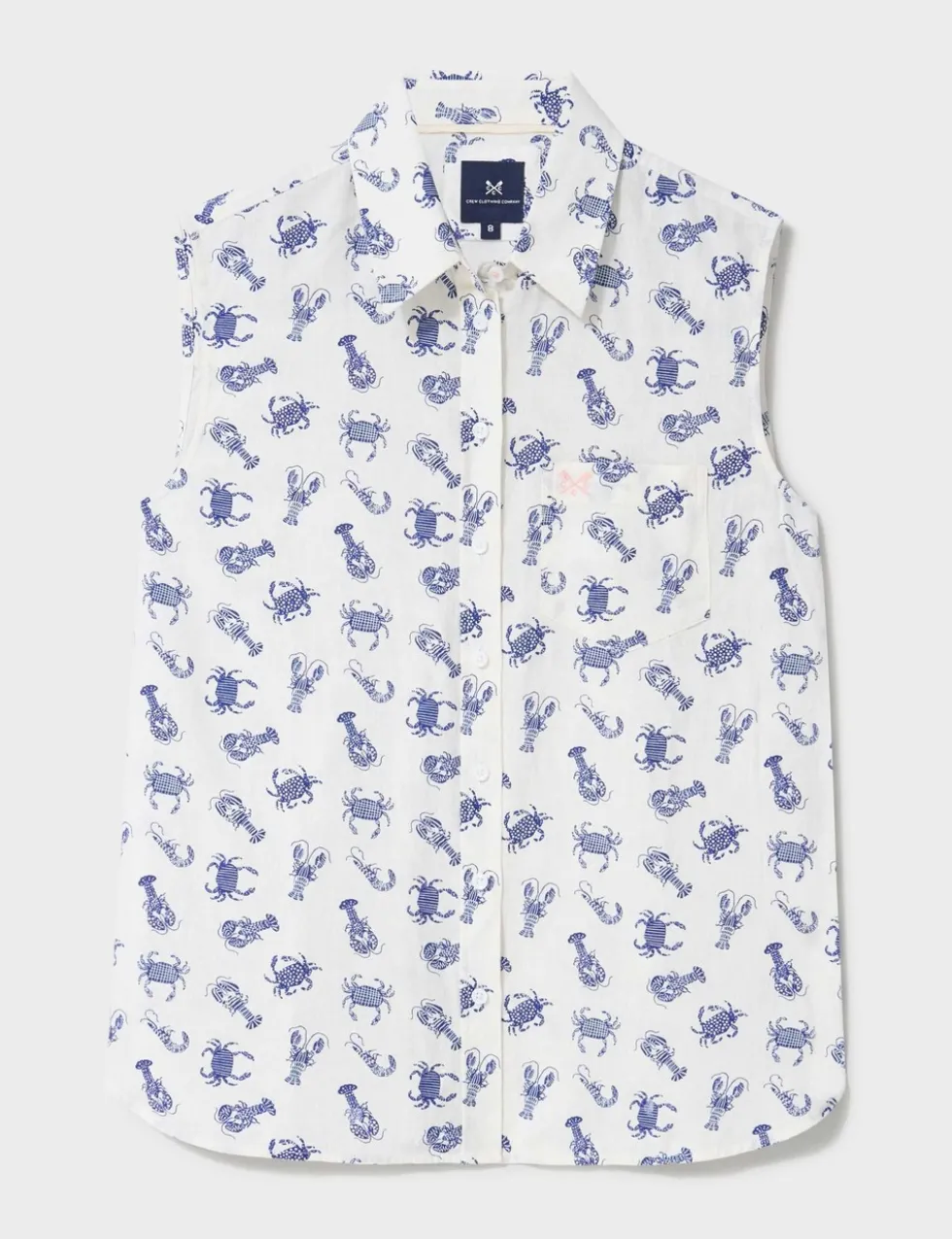 Linen Rich Printed Button Through Shirt