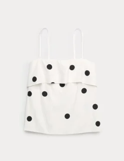 Linen Rich Printed Cami Top