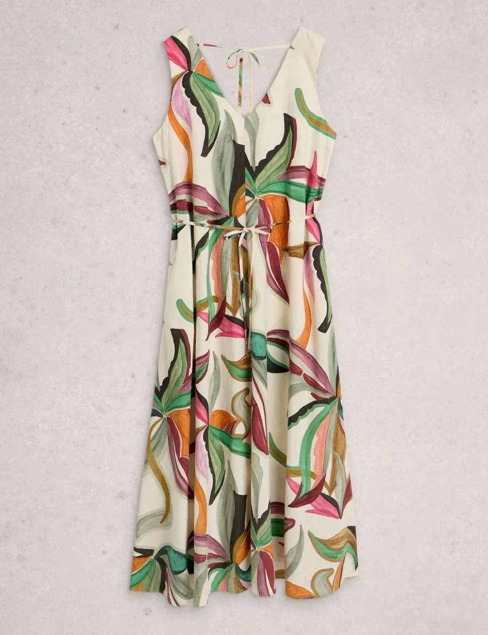 Linen Rich Printed Maxi Dress