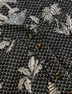 Linen Rich Printed Midi Tea Dress