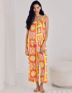 Linen Rich Printed Pyjama Set