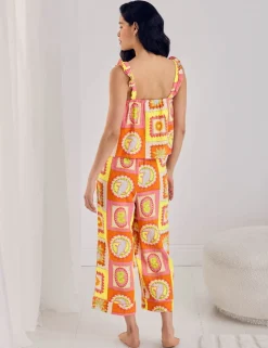 Linen Rich Printed Pyjama Set