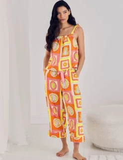 Linen Rich Printed Pyjama Set
