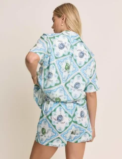 Linen Rich Printed Shirt