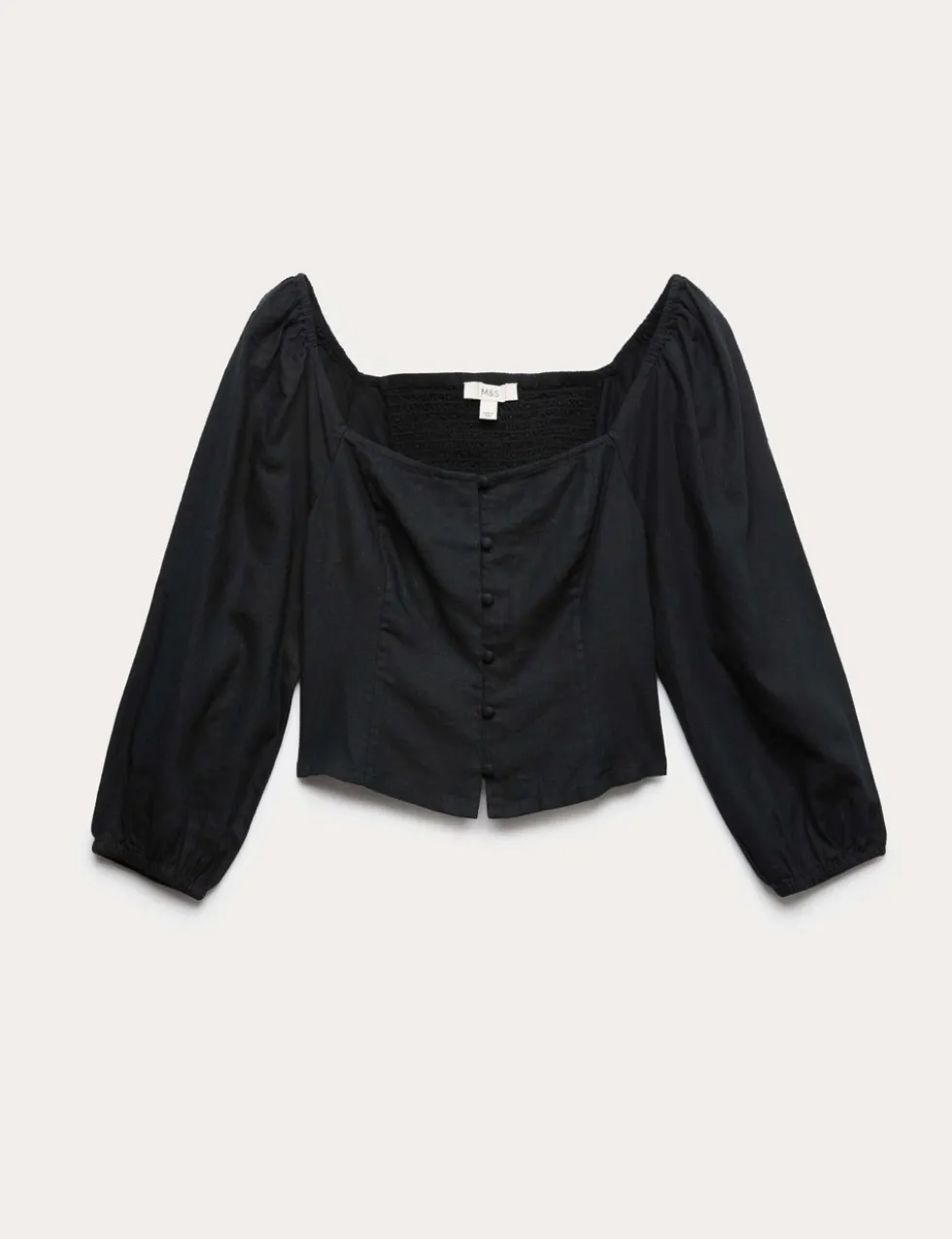 Linen Rich Puff Sleeve Top