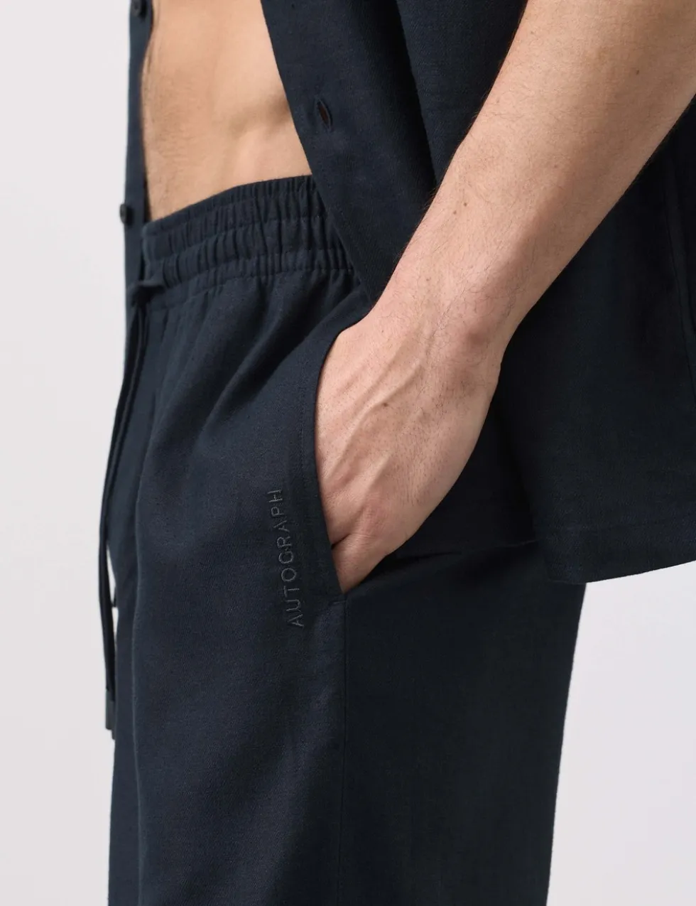 Linen Rich Pyjama Bottoms