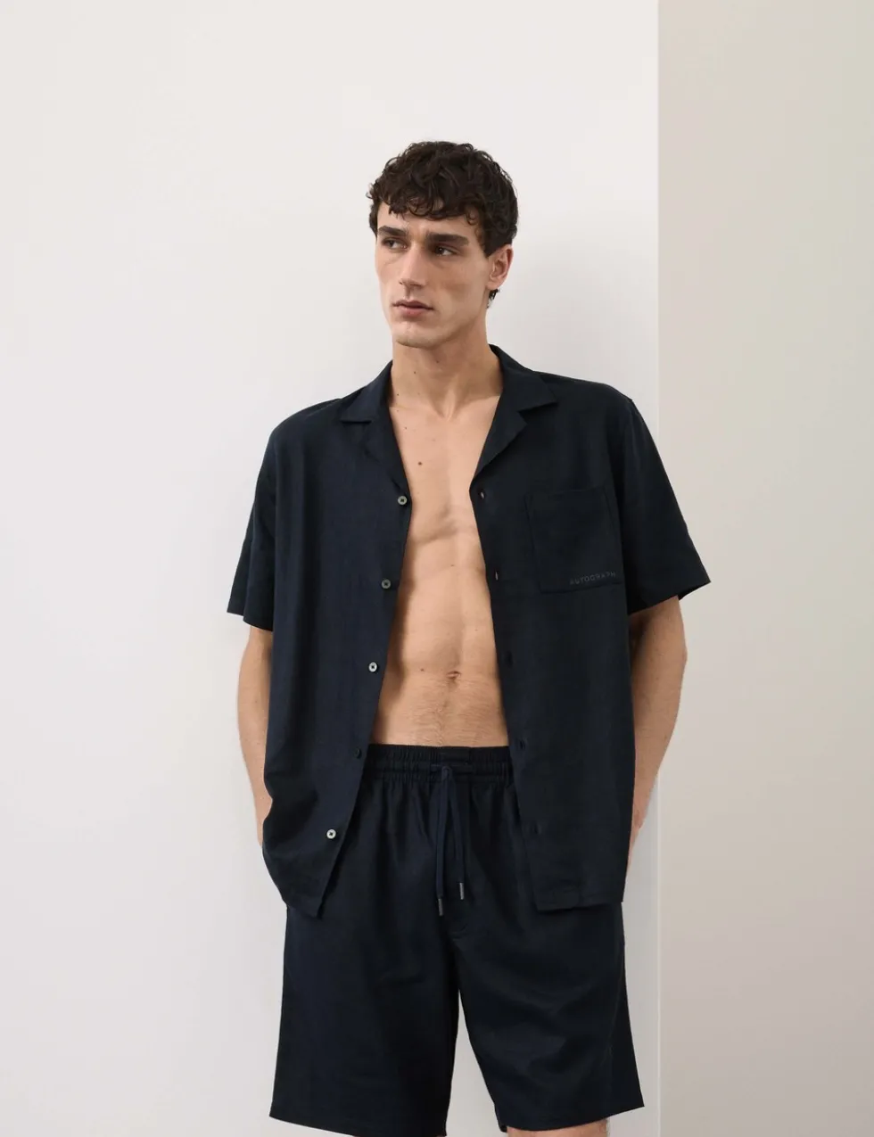Linen Rich Pyjama Shorts