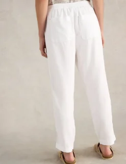 Linen Rich Relaxed Ankle Grazer Trousers