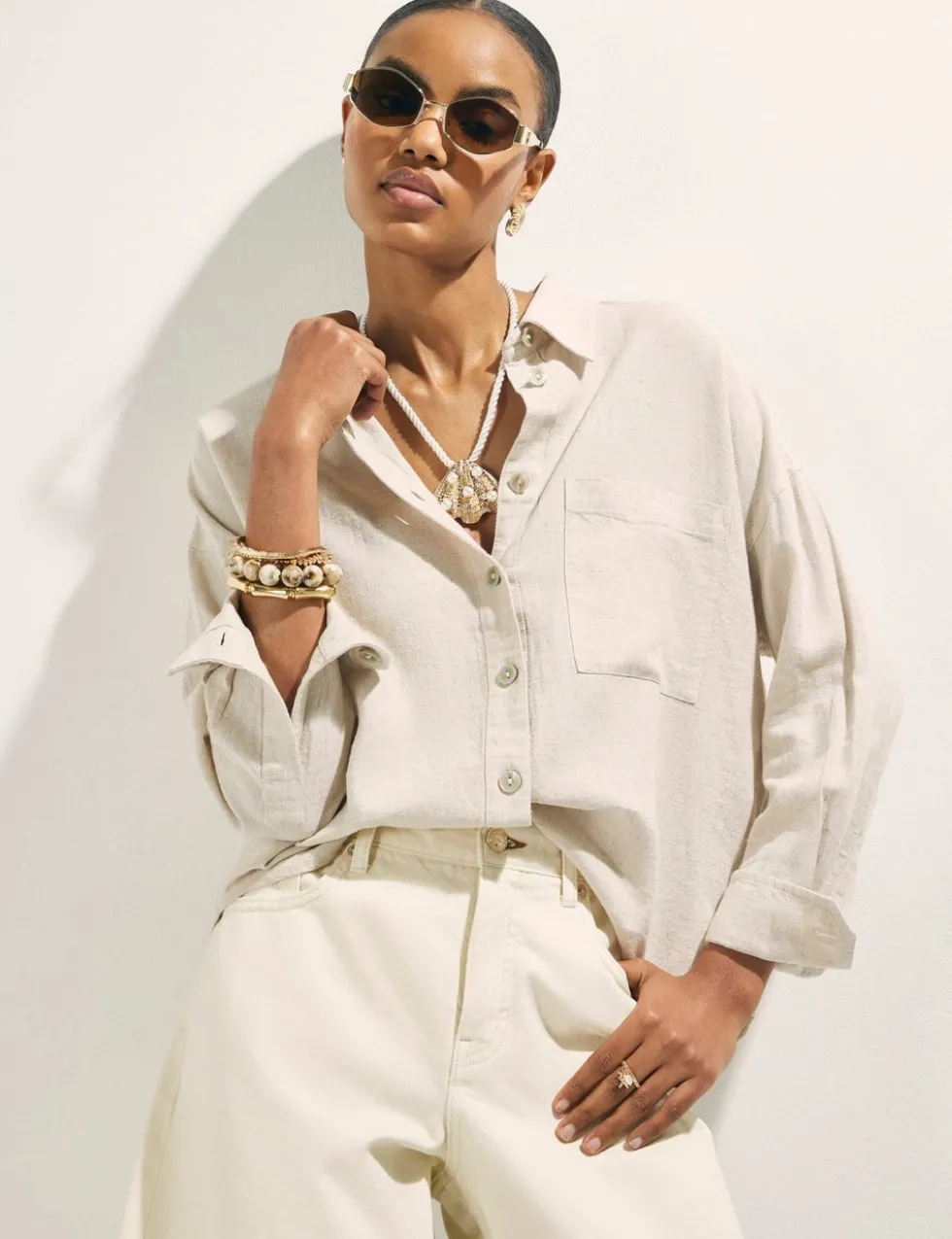 Linen Rich Relaxed Shirt