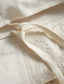 Linen Rich Schiffli Embroidered Bedding Set