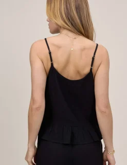 Linen Rich Scoop Neck Vest Top