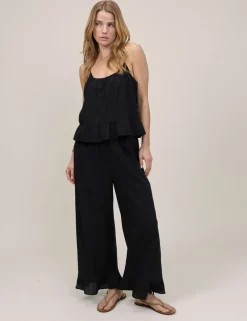 Linen Rich Scoop Neck Vest Top
