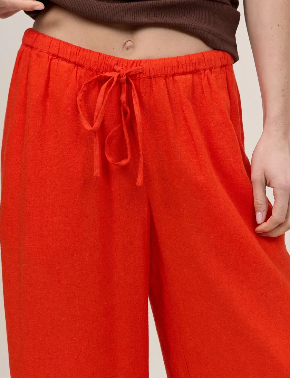 Linen Rich Straight Leg Trousers