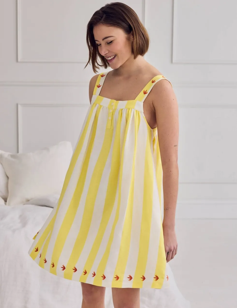 Linen Rich Striped Chemise