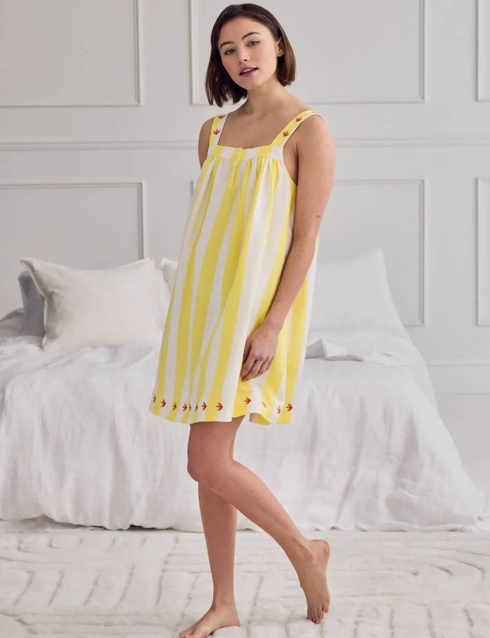 Linen Rich Striped Chemise