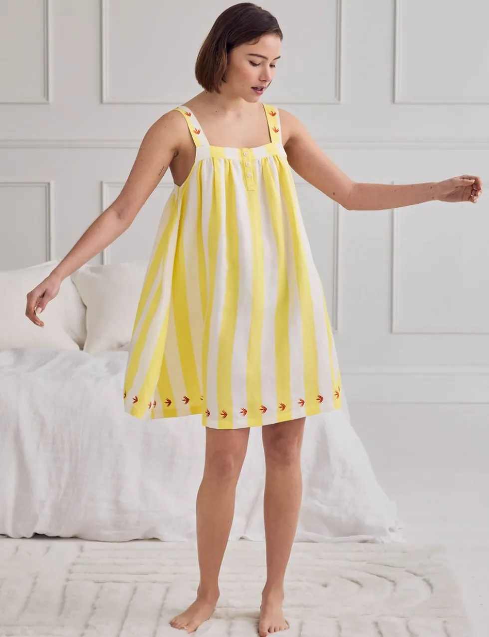 Linen Rich Striped Chemise