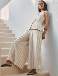 Linen Rich Striped Culottes