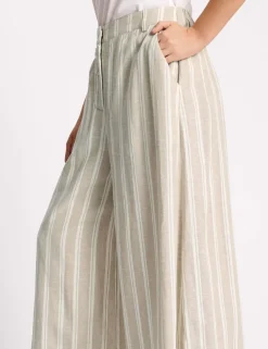 Linen Rich Striped Culottes