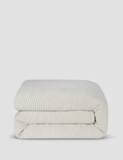 Linen Rich Striped Duvet Cover