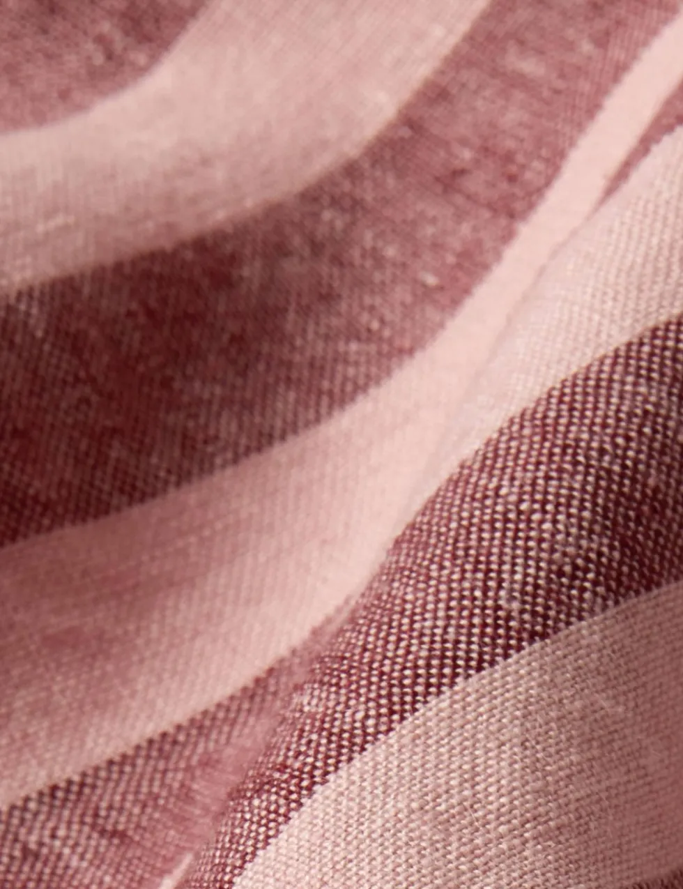 Linen Rich Striped Flat Sheet