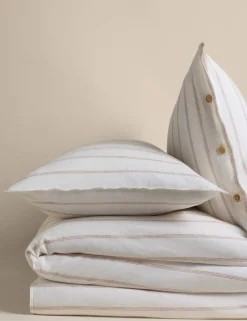 Linen Rich Striped Jacquard Bedding Set