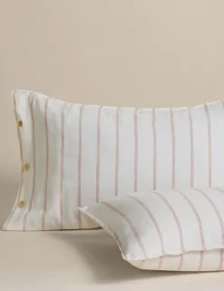 Linen Rich Striped Jacquard Bedding Set
