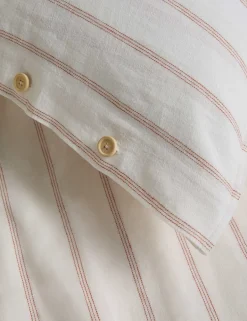 Linen Rich Striped Jacquard Bedding Set