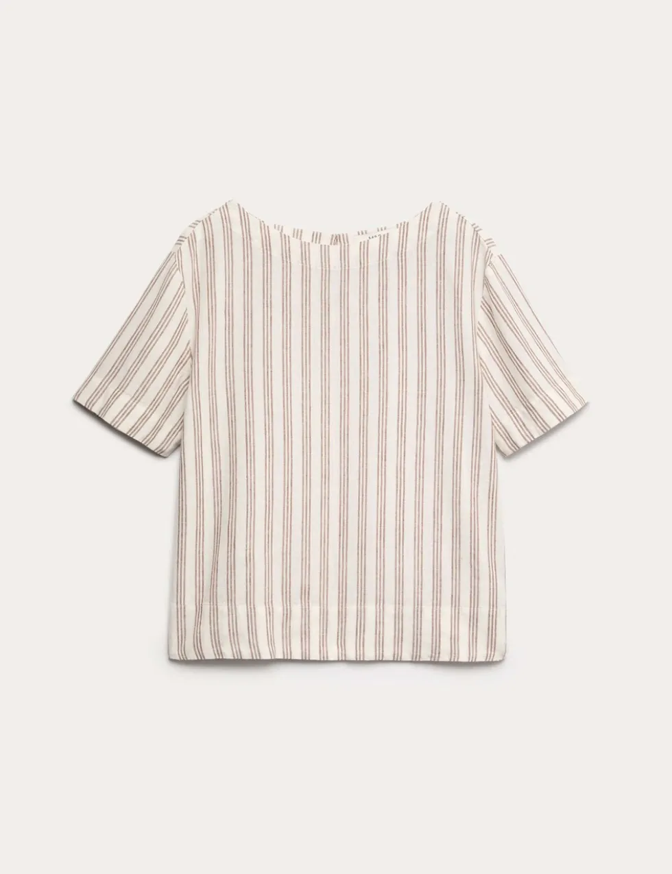 Linen Rich Striped Relaxed T-Shirt