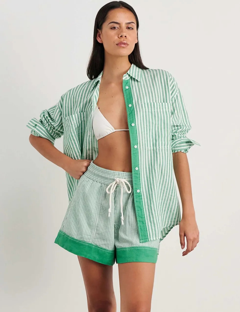 Linen Rich Striped Shirt
