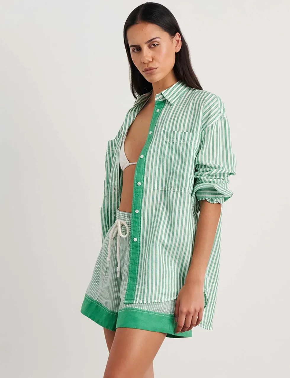 Linen Rich Striped Shirt