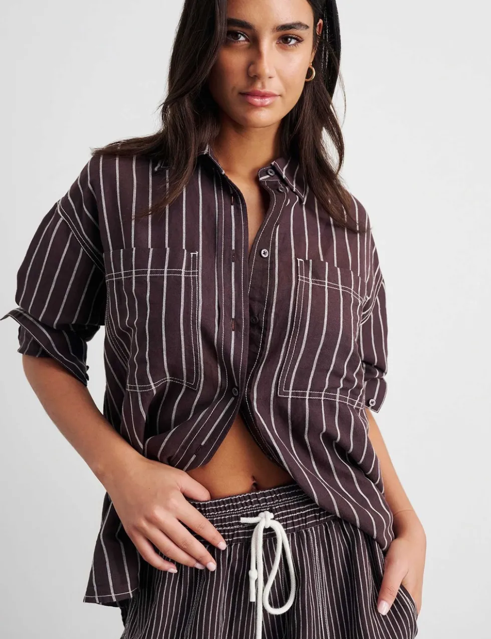 Linen Rich Striped Shirt