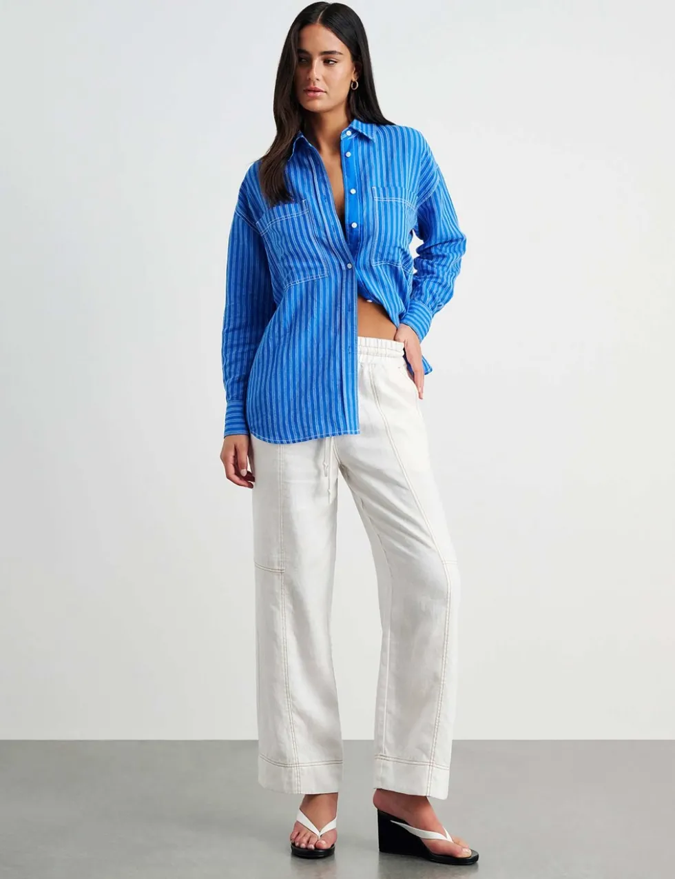 Linen Rich Striped Shirt