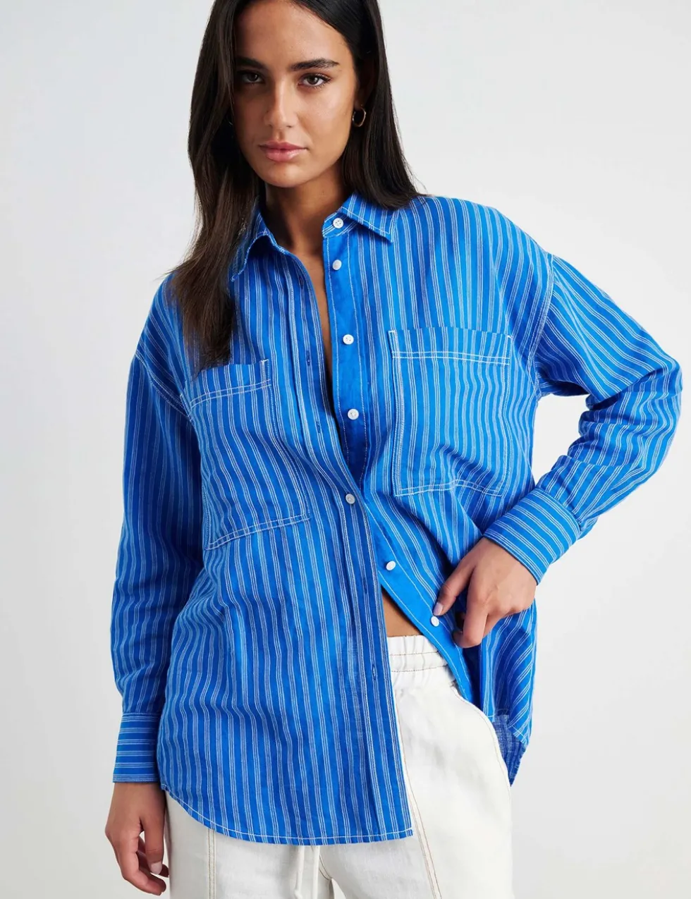 Linen Rich Striped Shirt