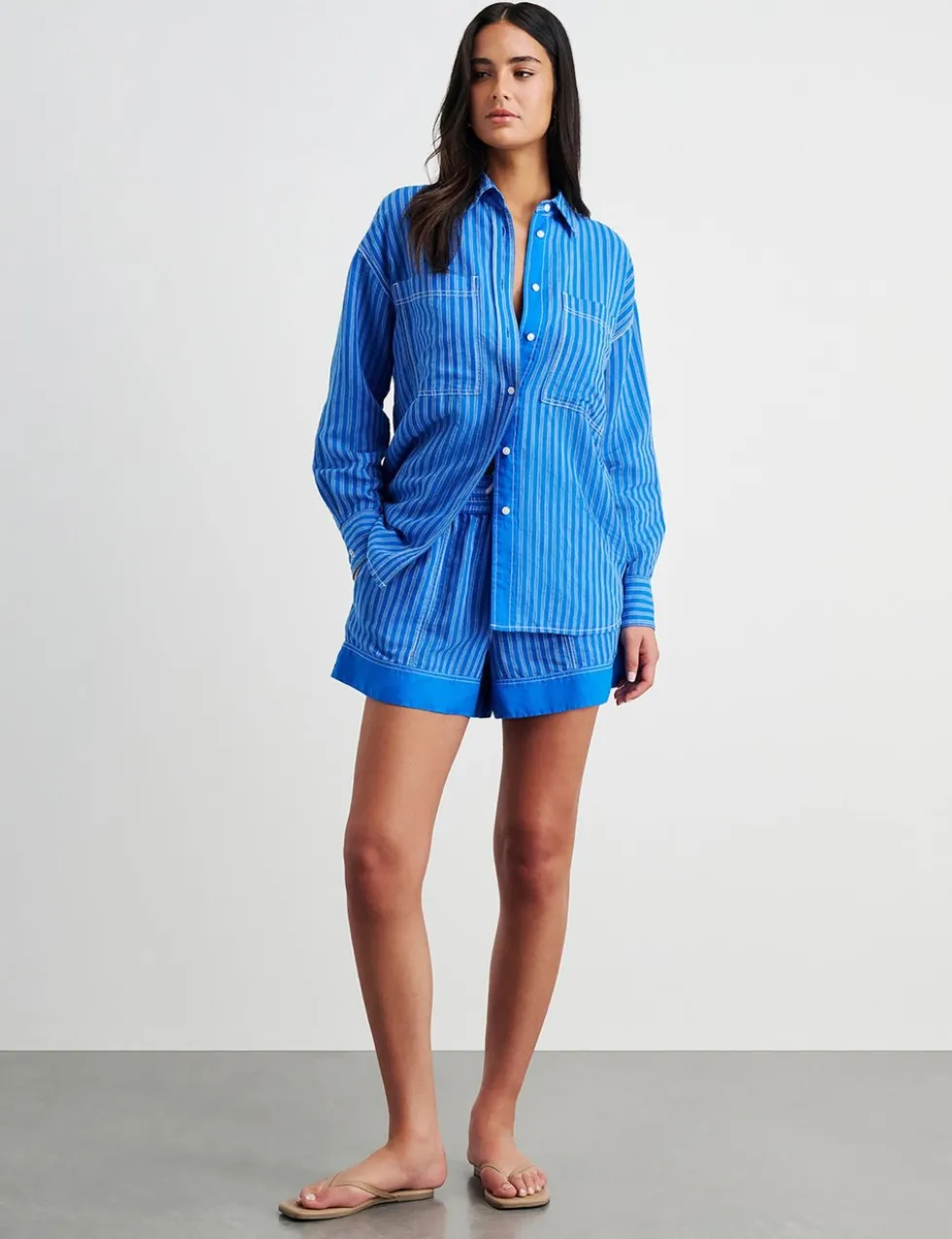 Linen Rich Striped Shirt
