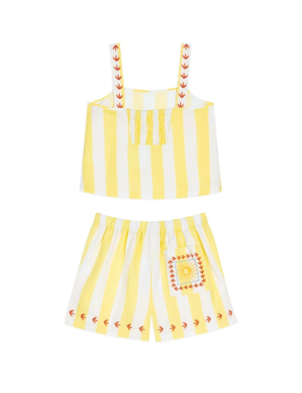 Linen Rich Striped Shortie Set