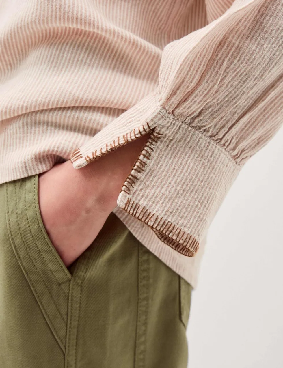 Linen Rich Striped Top