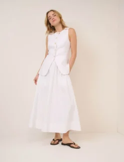 Linen Rich Tailored Longline Waistcoat