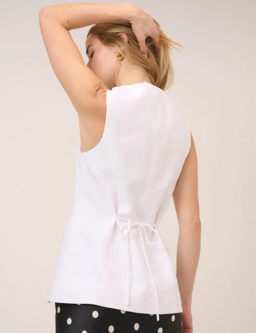Linen Rich Tailored Longline Waistcoat