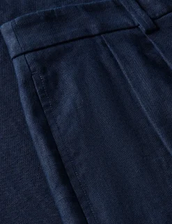 Linen Rich Tailored Wide Leg Trousers