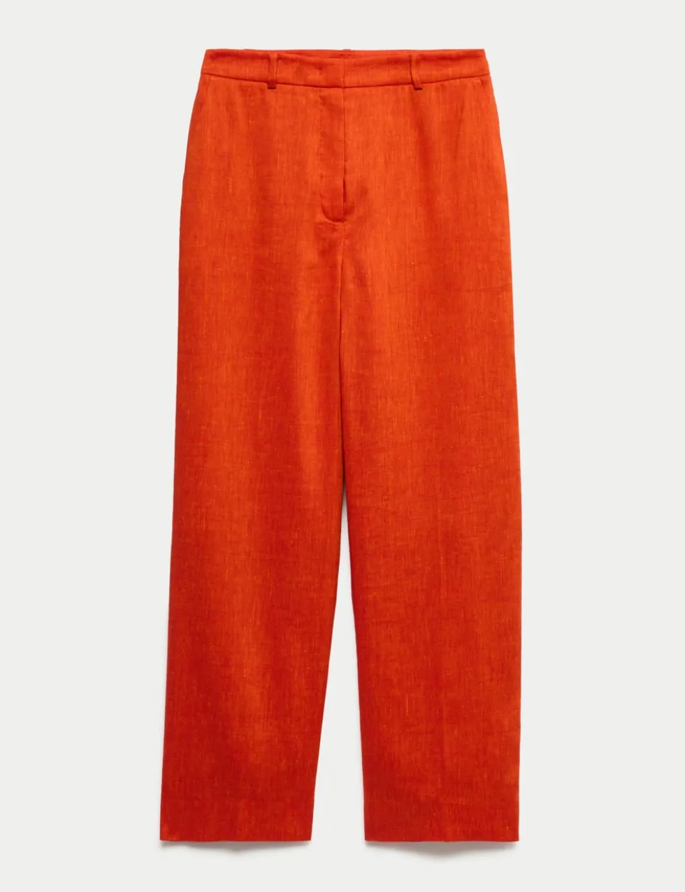 Linen Rich Tapered Trousers with Wool