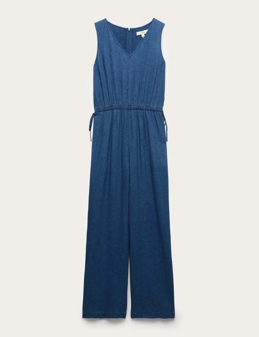 Linen Rich Tie Detail Jumpsuit