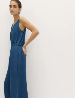 Linen Rich Tie Detail Jumpsuit