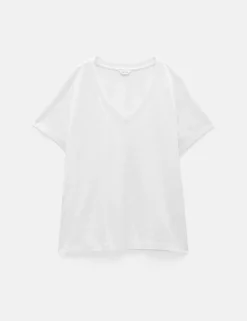 Linen Rich V-Neck T-Shirt