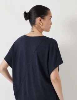 Linen Rich V-Neck T-Shirt
