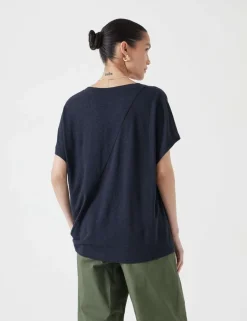 Linen Rich V-Neck T-Shirt