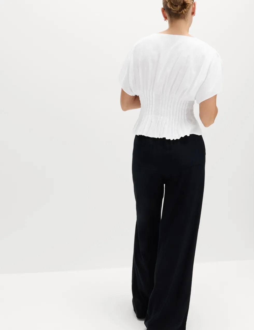 Linen Rich Waisted Top