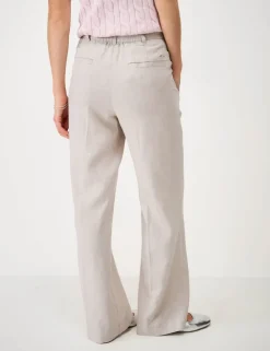Linen Rich Wide Leg Trousers