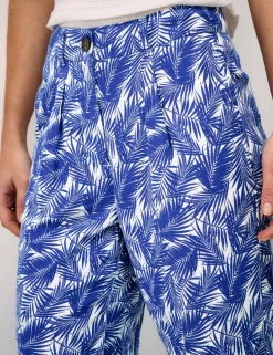 Linen Rich Wide Leg Trousers