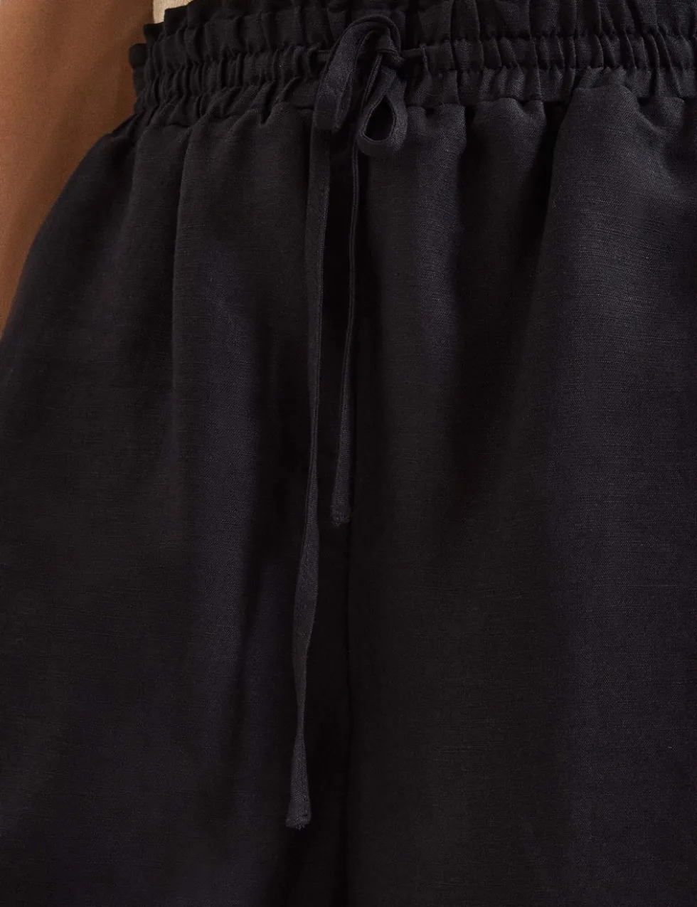 Linen Rich Wide Leg Trousers